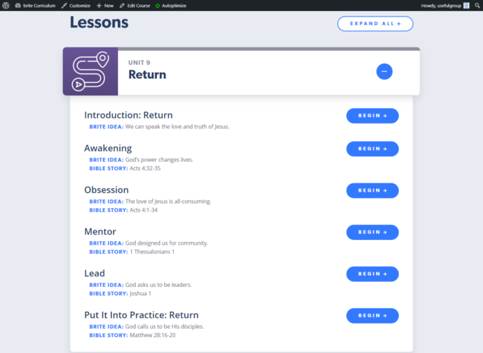 Awana Brite Curriculum Useful Group